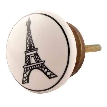 Eiffel Tower Flat Ceramic Cabinet Knob Online